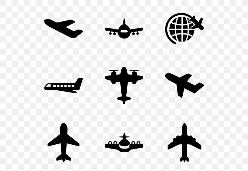 Airplane, PNG, 600x564px, Airplane, Aircraft, Black, Black And White, Brand Download Free