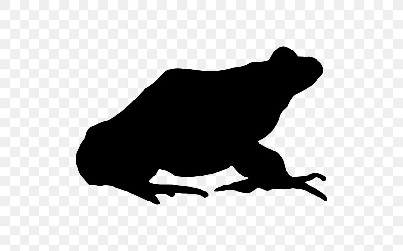 Frog Silhouette Clip Art, PNG, 512x512px, Frog, Amphibian, Artwork, Beak, Black Download Free