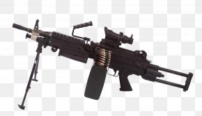 Black Machine Gun - M249 Light Machine Gun Squad Automatic Weapon Firearm Airsoft PNG