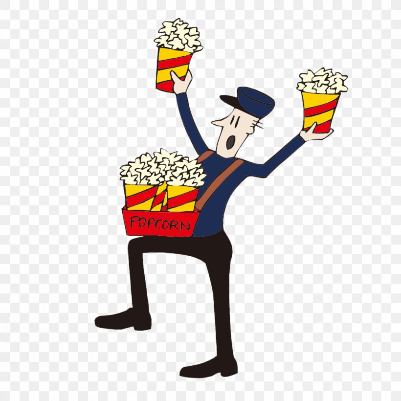 Popcorn Animation Salesman, PNG, 1000x1000px, Popcorn, Animation, Cartoon, Dancer, Dessin Animxe9 Download Free