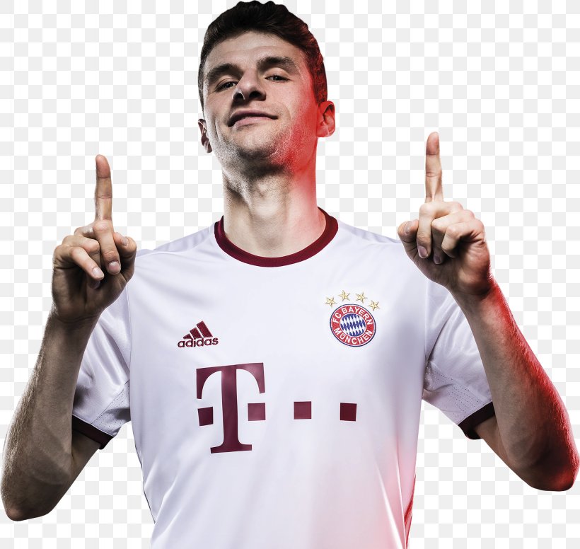 Thomas Müller Jersey FC Bayern Munich 2016–17 UEFA Champions League T-shirt, PNG, 2048x1940px, Thomas Muller, Facial Hair, Fc Bayern Munich, Finger, Football Download Free