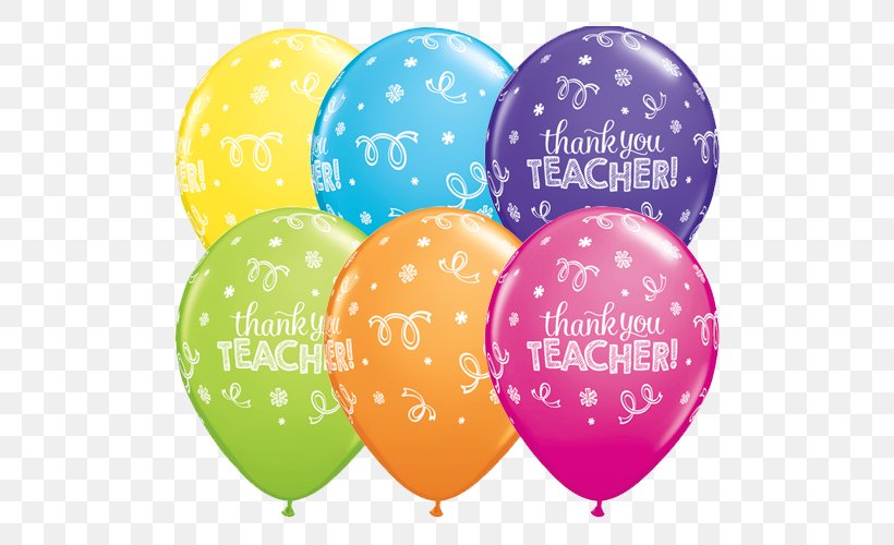Toy Balloon Teacher Birthday Party, PNG, 500x500px, Balloon, Birthday, Blue, Color, Head Teacher Download Free