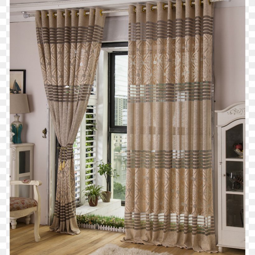 Curtain Window Blinds & Shades Light, PNG, 1000x1000px, Curtain, Bedroom, Brown, Decor, Door Download Free