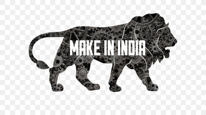 Make In India Government Of India Prime Minister Of India Manufacturing, PNG, 600x460px, India, Animal Figure, Big Cats, Black And White, Bureau Of Indian Standards Download Free