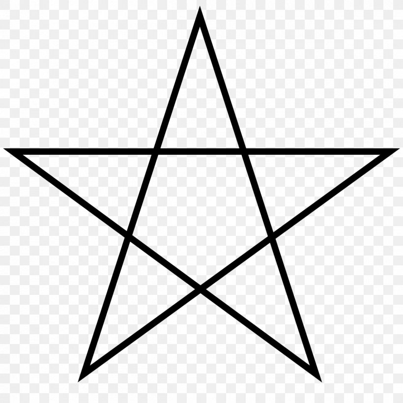 Pentagram Pentagon Star Polygon Regular Polygon, PNG, 1200x1200px, Pentagram, Area, Black, Black And White, Concave Polygon Download Free