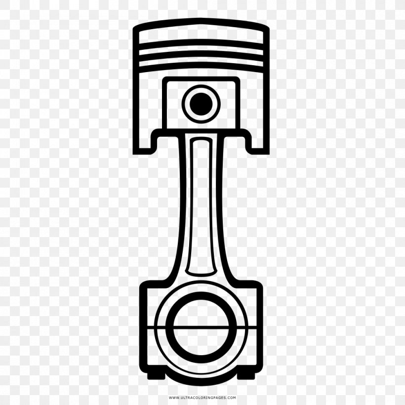 Piston Car Technical Illustration Line Art, PNG, 1000x1000px, Piston, Airbrush, Area, Black And White, Car Download Free