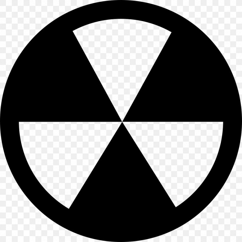 Radioactive Decay Radiation Symbol Nuclear Fallout Sign, PNG, 980x980px, Radioactive Decay, Area, Black, Black And White, Brand Download Free