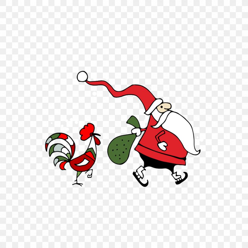 Santa Claus Christmas Cartoon, PNG, 1000x1000px, Santa Claus, Area, Cartoon, Christmas, Christmas Card Download Free
