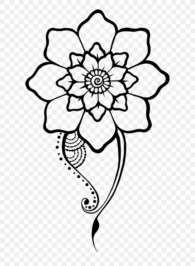 Flower Henna Mehndi, PNG, 1024x1396px, Flower, Art, Artwork, Black, Black And White Download Free