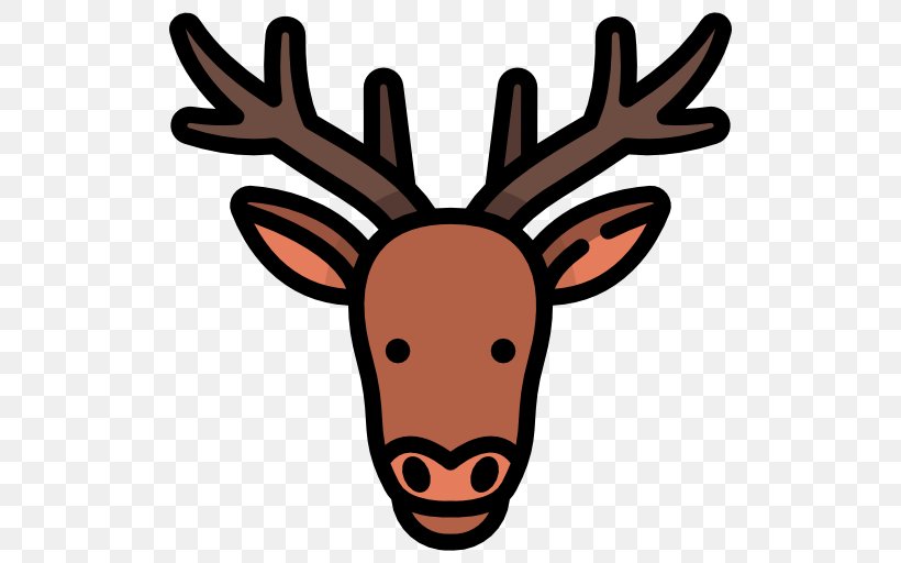 Reindeer Vertebrate Antler Clip Art, PNG, 512x512px, Deer, Animal, Antler, Cartoon, Head Download Free