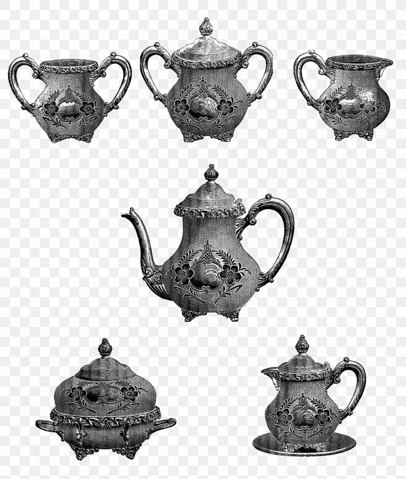 Teapot Silver Tennessee Kettle, PNG, 1356x1600px, Teapot, Artifact, Black And White, Kettle, Serveware Download Free