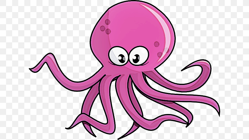 Octopus Giant Pacific Octopus Pink Octopus Cartoon, PNG, 630x463px, Octopus, Animal Figure, Cartoon, Giant Pacific Octopus, Magenta Download Free