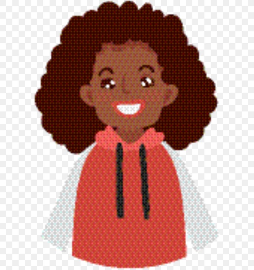 Textile Pattern Doll Cartoon RED.M, PNG, 617x872px, Textile, Afro, Brown Hair, Cartoon, Doll Download Free