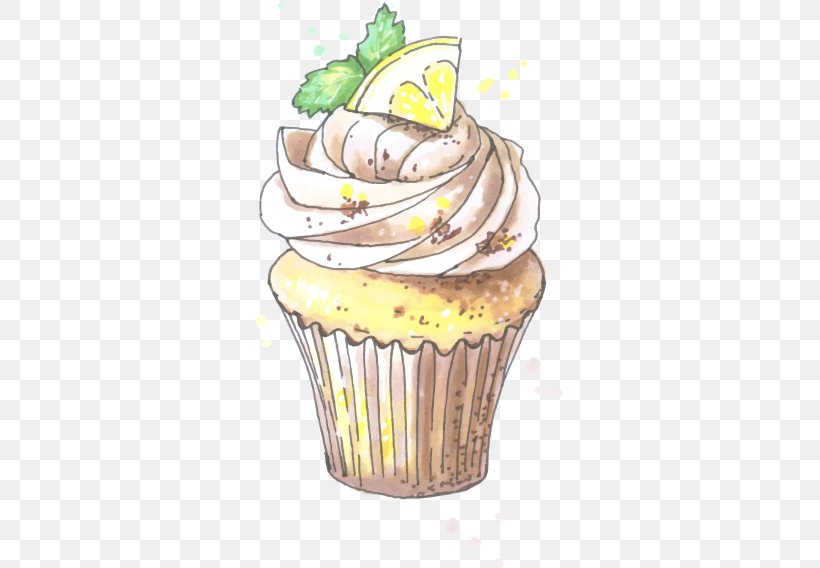 Cupcake Lemon Tart Muffin Sponge Cake, PNG, 568x568px, Cupcake, Baking Cup, Buttercream, Cake, Cream Download Free