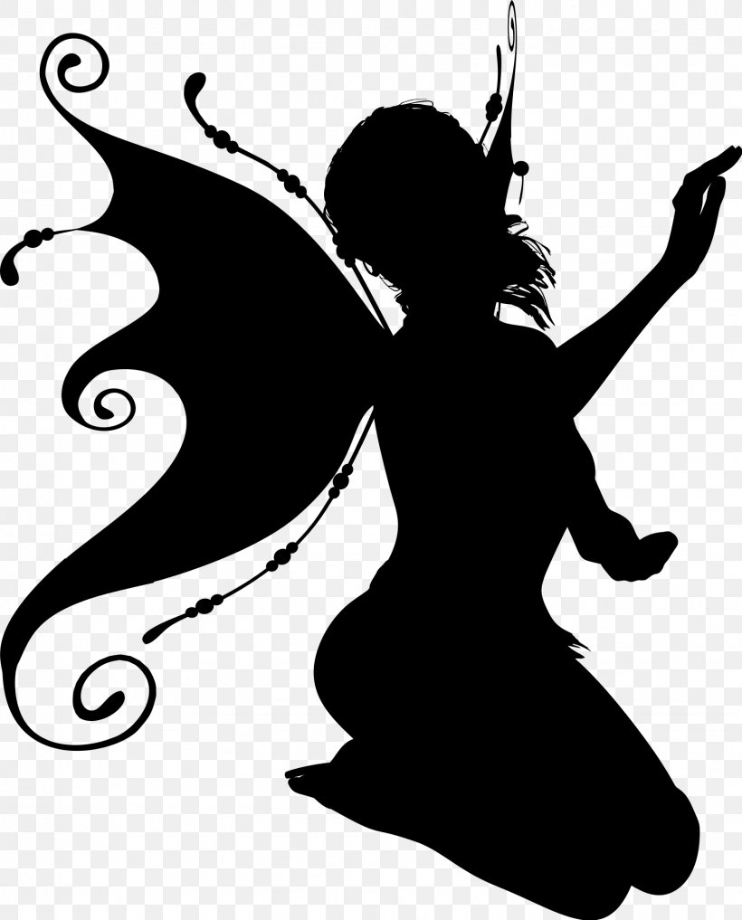Fairy Silhouette Clip Art, PNG, 1546x1919px, Fairy, Art, Artwork, Black, Black And White Download Free