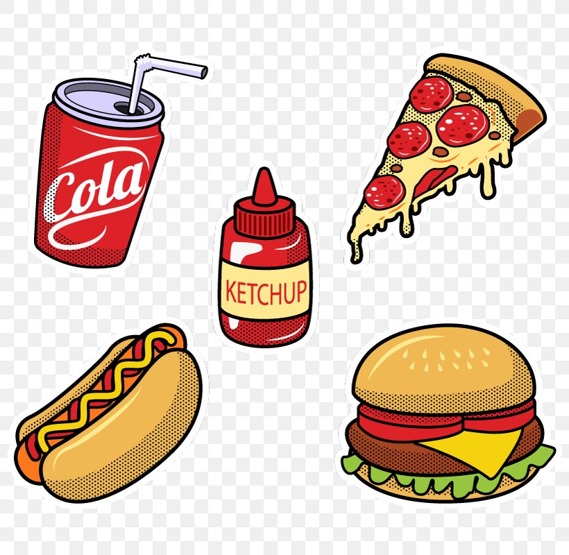 Hamburger Hot Dog Tattoo Ice Cream Sticker, PNG, 800x800px, Hamburger, Artwork, Berry, Biscuits, Cake Download Free