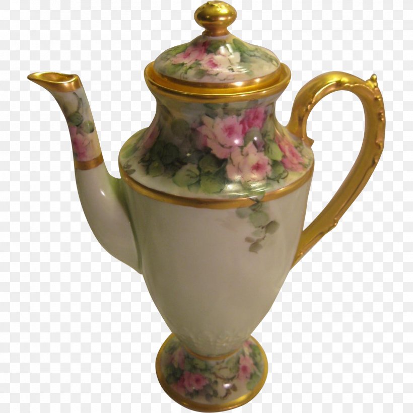 limoges bridal wreath teapot clipart