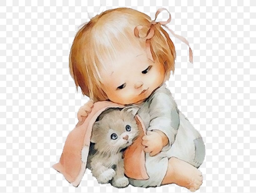 Drawing Child Painting Infant Decoupage, PNG, 500x621px, Watercolor, Baby, Cat, Cheek, Child Download Free