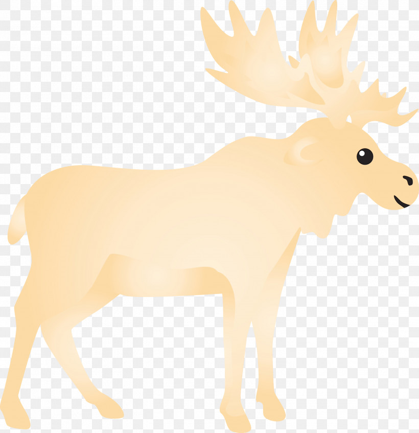 Reindeer, PNG, 2903x3000px, Watercolor Reindeer, Animal Figure, Cartoon, Deer, Elk Download Free