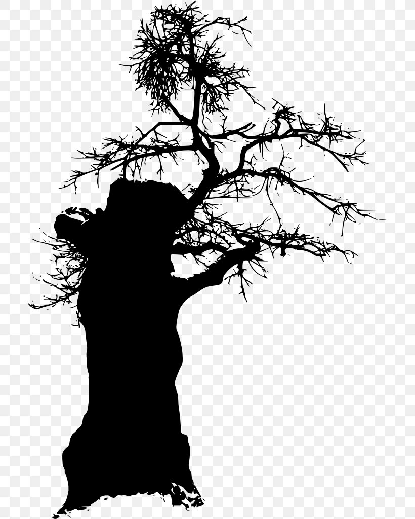 Silhouette Tree, PNG, 709x1024px, Silhouette, Art, Black And White, Branch, Digital Media Download Free