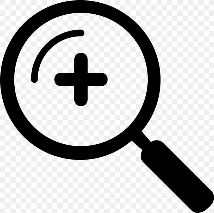 Magnifying Glass Clip Art, PNG, 981x978px, Magnifying Glass, Area, Black And White, Magnifier, Symbol Download Free