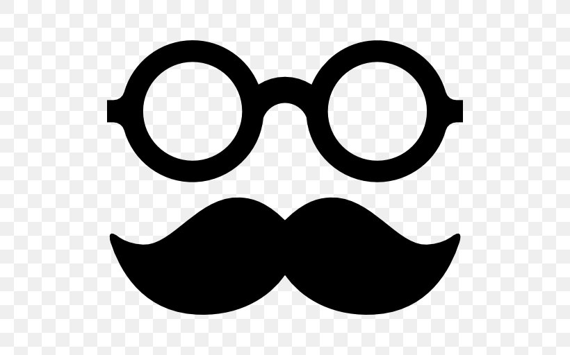 Moustache V Eyewear Clip Art, PNG, 512x512px, Moustache, Black, Black And White, Eyewear, Face Download Free