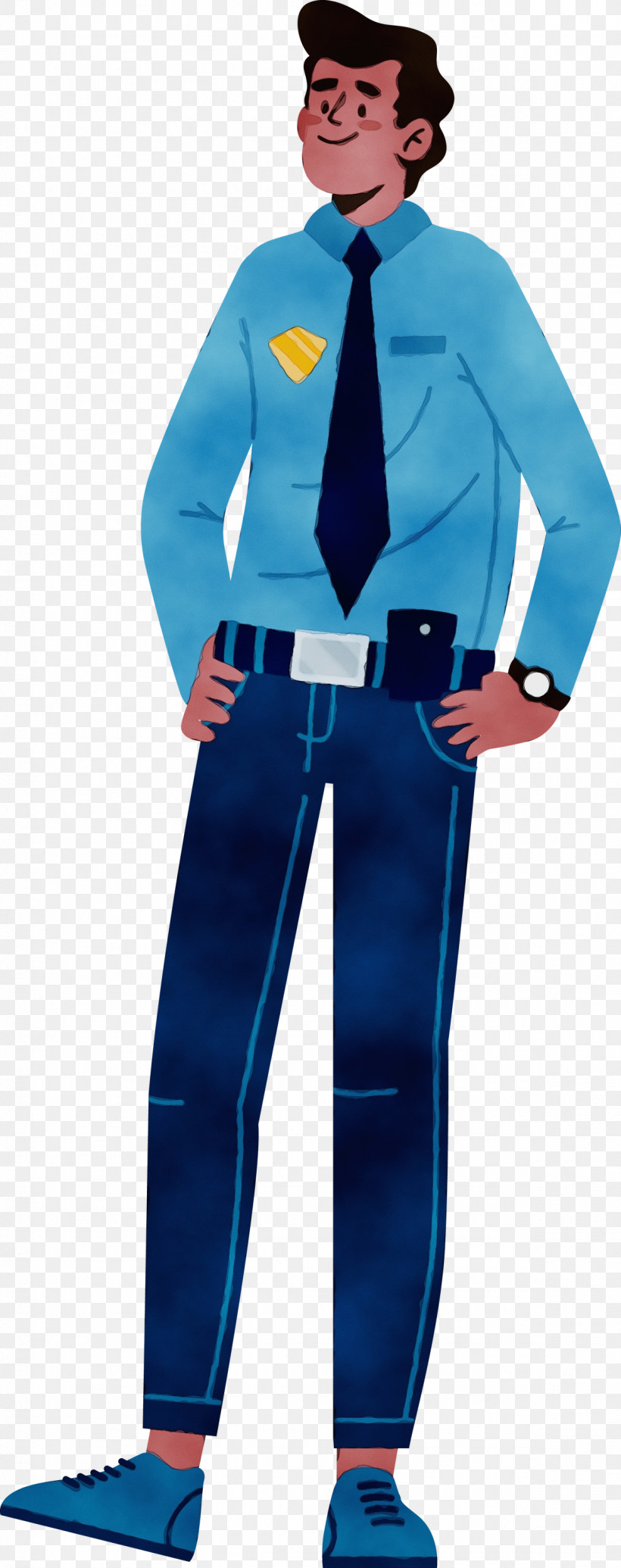 Costume Outerwear Cartoon Electric Blue M Uniform, PNG, 1188x3000px, Watercolor, Cartoon, Character, Character Created By, Costume Download Free