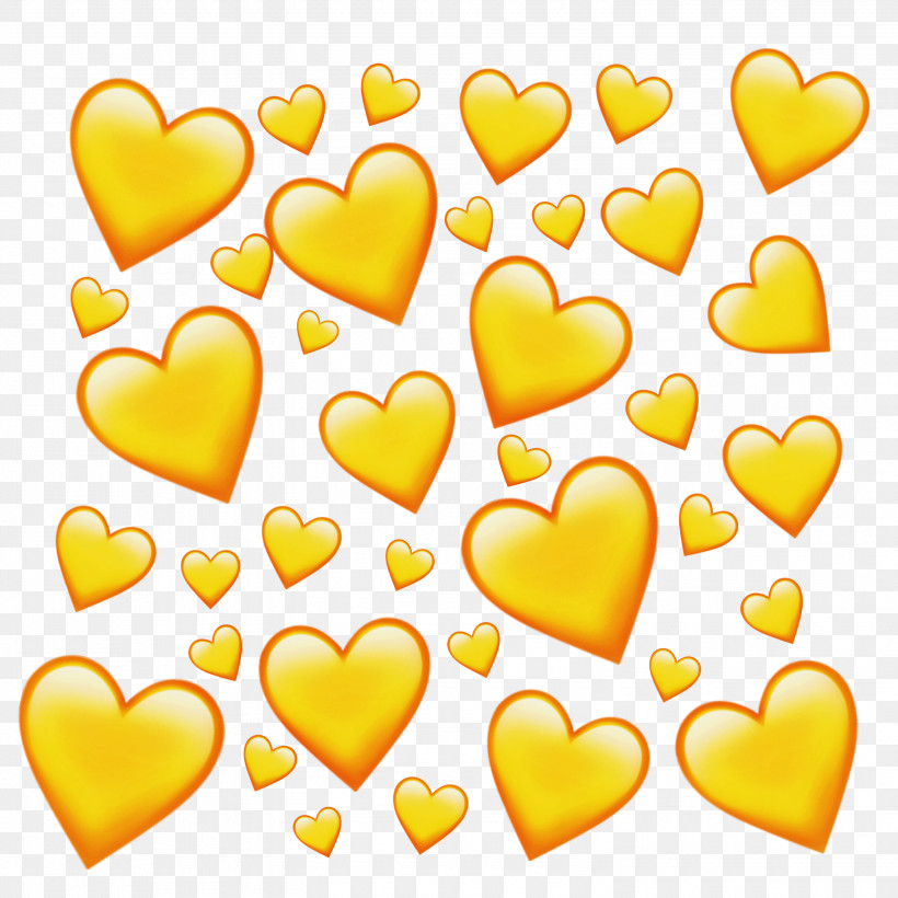 Heart Yellow Line Font Love, PNG, 3000x3000px, Heart, Line, Love, Yellow Download Free