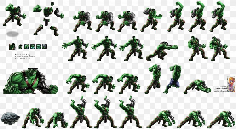 Hulk PlayStation Marvel: Avengers Alliance Iron Man Sprite, PNG, 2465x1357px, Hulk, Animal Figure, Army Men, Avengers Age Of Ultron, Fictional Character Download Free