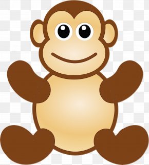 Line Art Face - Monkey Cartoon PNG