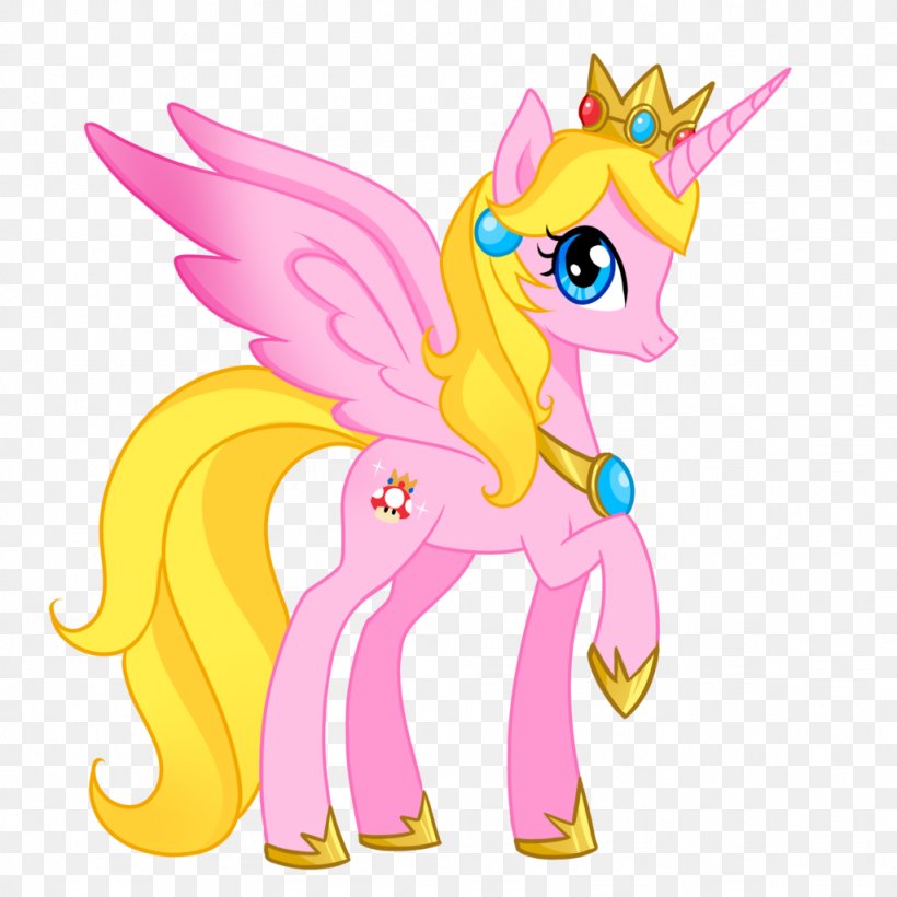 Princess Peach Pony Super Mario Strikers Horse, PNG, 1024x1024px, Princess Peach, Animal Figure, Art, Cartoon, Equestria Download Free