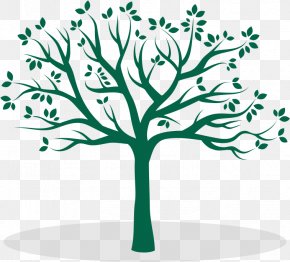 Line Art Flower - Tree Branch Silhouette PNG