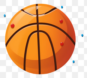 Basketball - Orange Basketball Illustration PNG