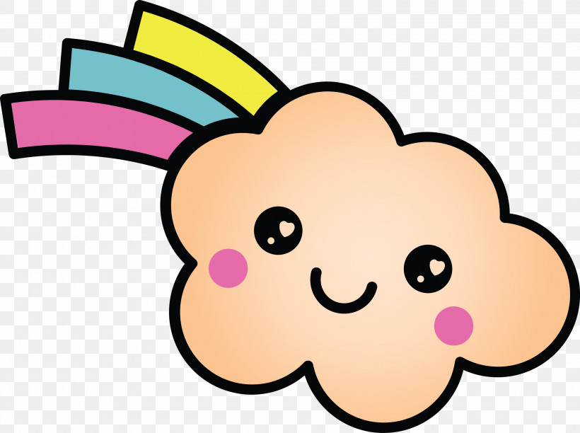 Cartoon Nose Pink Cheek Snout, PNG, 3000x2241px, Cute Cloud, Animal Figure, Cartoon, Cartoon Cloud, Cheek Download Free