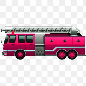 Fire Truck Material - Fire Engine Car Flat Design PNG