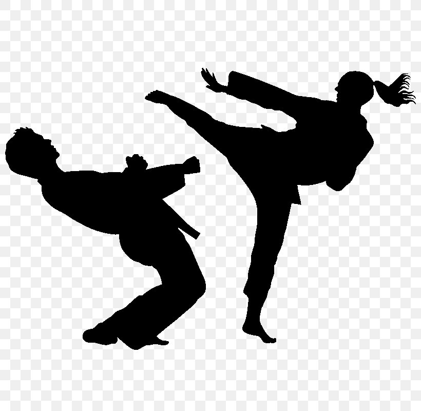 Karate Martial Arts Sport Taekwondo Silhouette, PNG, 800x800px, Karate, Arm, Black And White, Chinese Martial Arts, Human Behavior Download Free