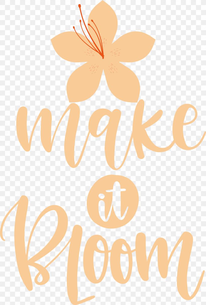 Make It Bloom Bloom Spring, PNG, 2027x3000px, Bloom, Amazoncom, Calligraphy, Diary, Floral Design Download Free