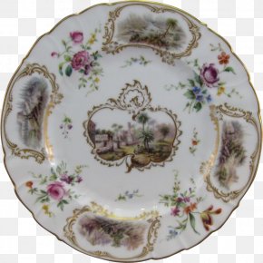 Hand-painted Scene - Plate Platter Saucer Porcelain Tableware PNG