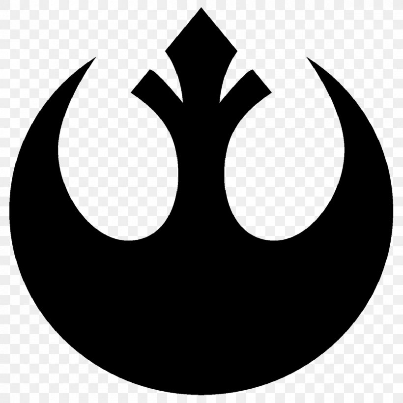 Princess Leia Rebel Alliance Star Wars Logo Luke Skywalker, PNG, 1200x1200px, Princess Leia, Blackandwhite, Decal, Galactic Empire, Jedi Download Free