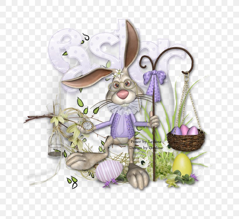 Easter Bunny Rabbit Hare Computer Mouse, PNG, 750x750px, Easter Bunny, Computer Mouse, Easter, Flower, Hare Download Free