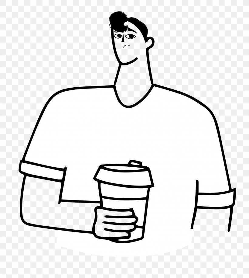 Holding Coffee, PNG, 2241x2500px, Holding Coffee, Arm, Clothing, Drawing, Human Body Download Free