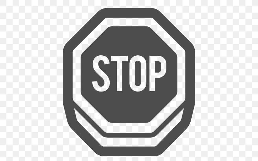 Stop Sign Traffic Sign Manual On Uniform Traffic Control Devices Warning Sign, PNG, 512x512px, Stop Sign, Area, Brand, Driving, Logo Download Free