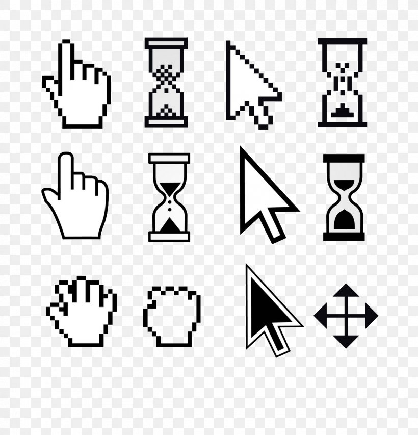 Cursor Computer Mouse Pointer Hand, PNG, 1200x1249px, Computer Mouse, Area, Black, Black And White, Brand Download Free
