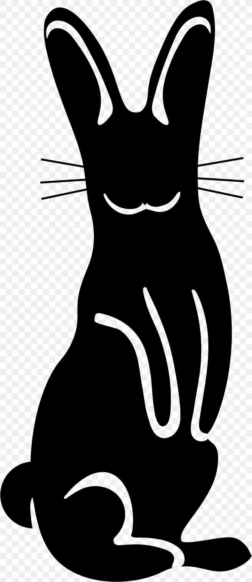 Whiskers Domestic Rabbit Cat Hare Dog, PNG, 870x2010px, Whiskers, Art, Black Cat, Black M, Blackandwhite Download Free