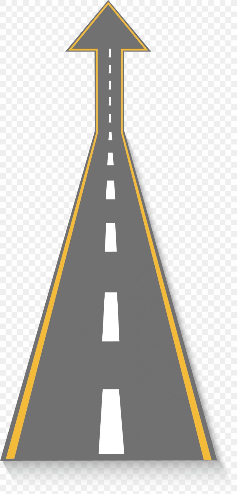 Arrow, PNG, 961x2005px, Highway, Brand, Designer, Triangle, Yellow Download Free