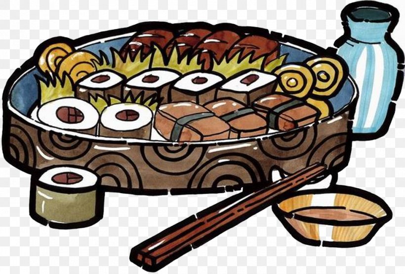Sushi Japanese Cuisine Seafood, PNG, 970x658px, Sushi, Art, Cartoon, Cooking, Cuisine Download Free
