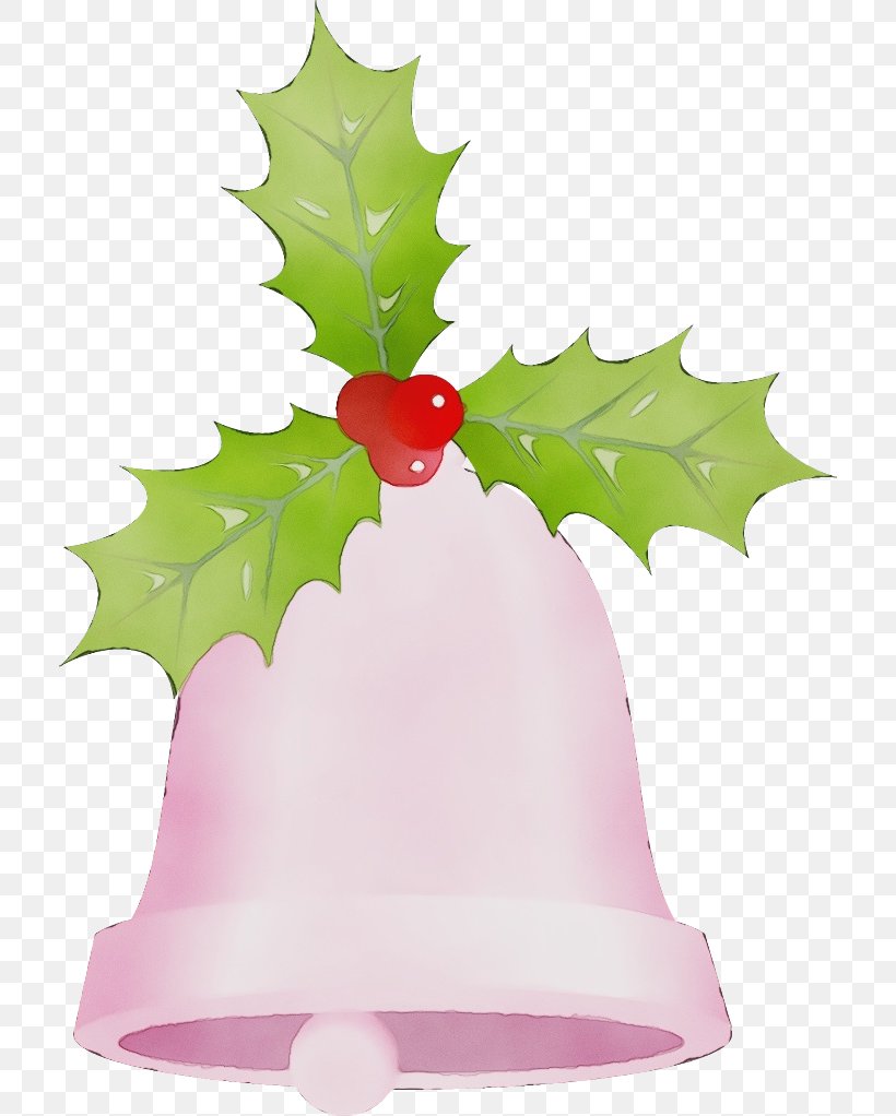 Holly, PNG, 712x1022px, Watercolor, Bell, Holly, Leaf, Paint Download Free