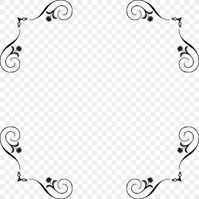 Picture Frames Borders And Frames Clip Art, PNG, 2312x2312px, Picture Frames, Area, Artwork, Black, Black And White Download Free
