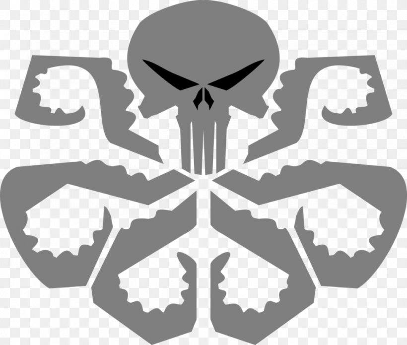 Punisher Hydra Iron Man Logo, PNG, 971x823px, Punisher, Agents Of Shield, Black And White, Bone, Deviantart Download Free