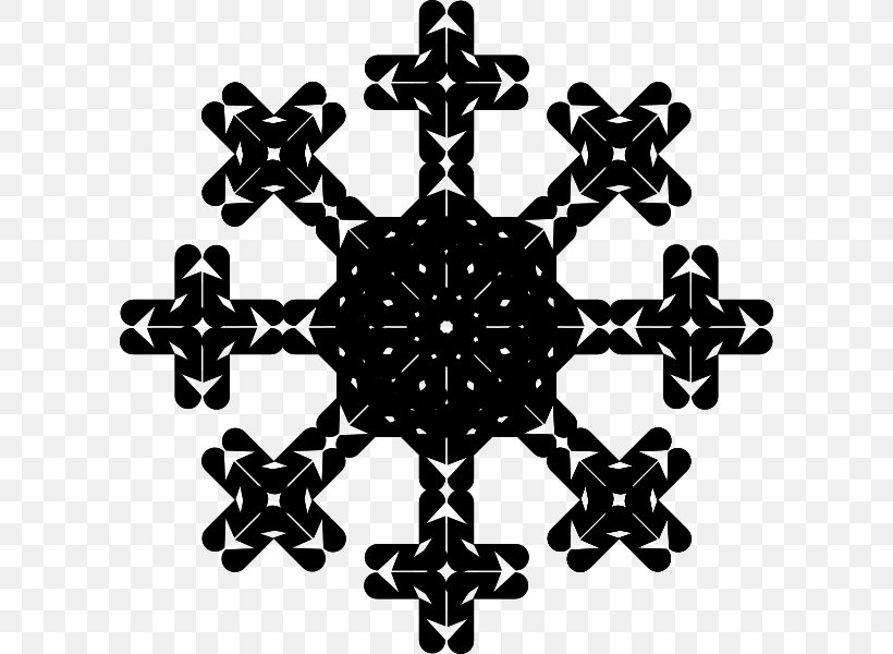 Snowflake Ice Clip Art, PNG, 600x600px, Snowflake, Black And White, Cross, Drawing, Freezing Download Free